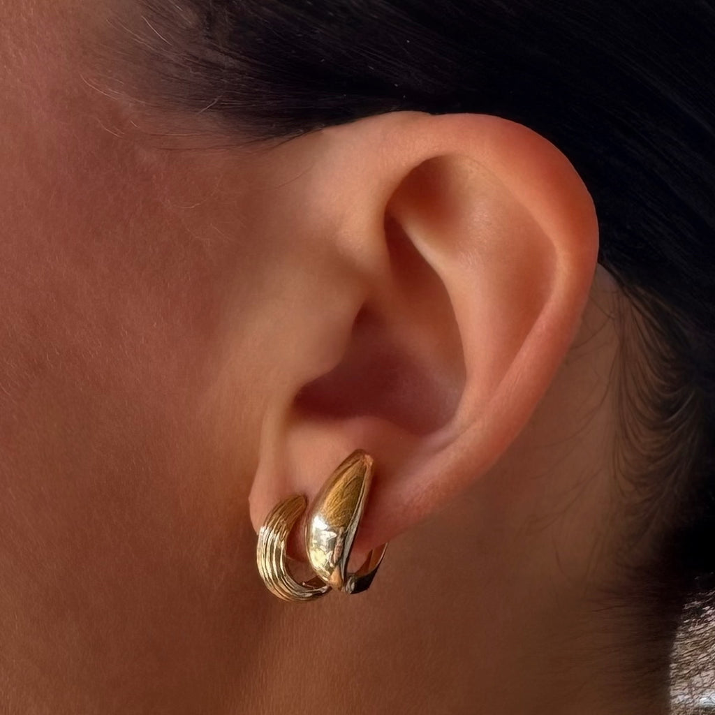 Puffed Omega Earrings - FJC