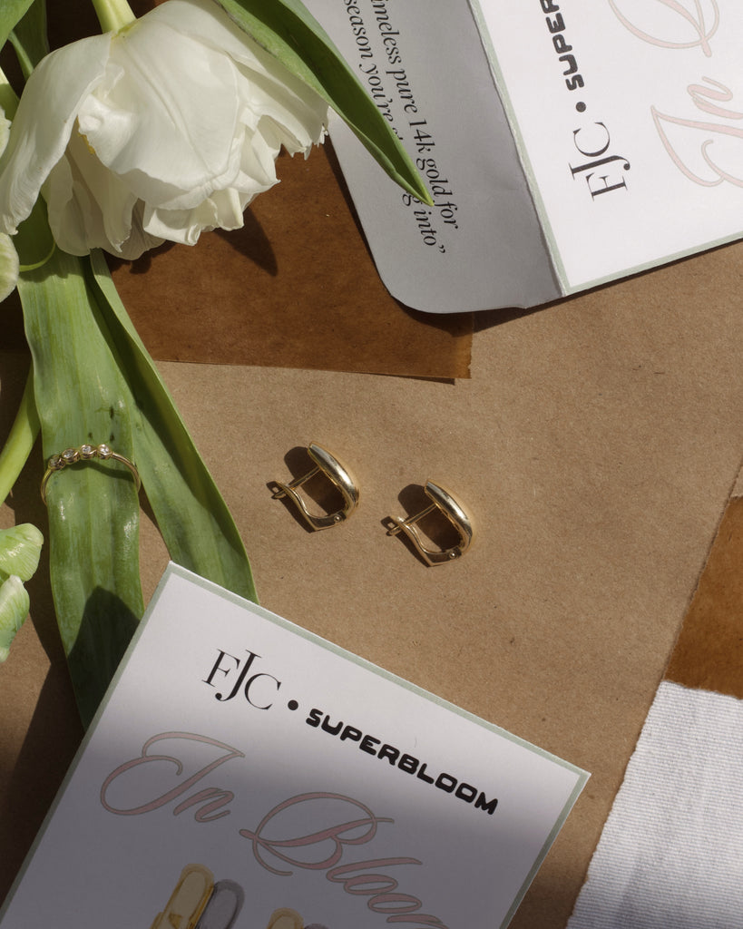 Puffed Omega Earrings - FJC