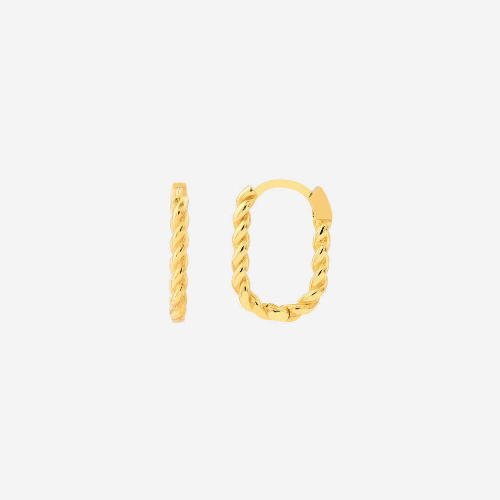 Oval Twist Hoops - FJC
